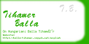 tihamer balla business card